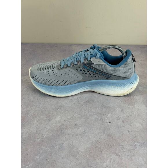 Saucony Womens Ride 17 S10924-118 Gray Running Shoes Sneakers Size 10 FLAW READ - Picture 8 of 14
